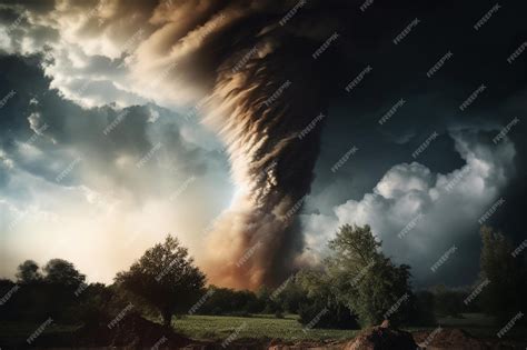 tornado forming   major event  festival premium ai generated