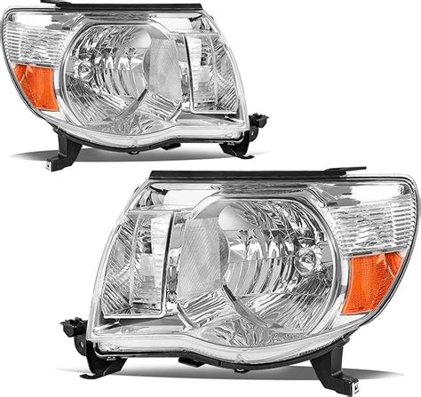 Jsboyat Headlight Assembly Replacement For 2005 2011 Toyota Tacoma Pickup Chrome