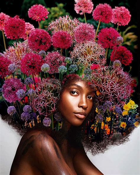 Artist Turns Afro Hairstyles Into Flowery Galaxies To Remind Black