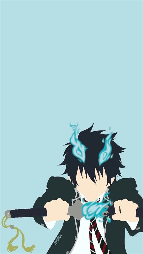 Aesthetic Blue Exorcist Lockscreen : Im blue deep blue blue and white ...