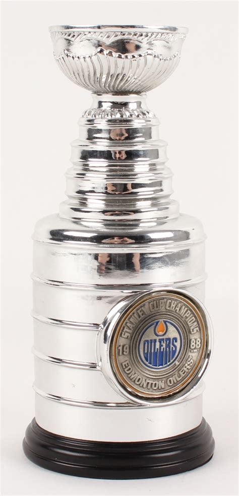 Edmonton Oilers Mini Stanley Cup Replica Trophy | Pristine Auction