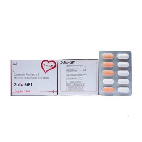 Zulip GP Glimepiride Pioglitazone And Metformin Hydrochloride Tablets