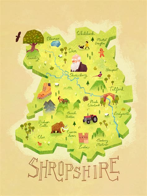 Shropshire County Map :: Behance