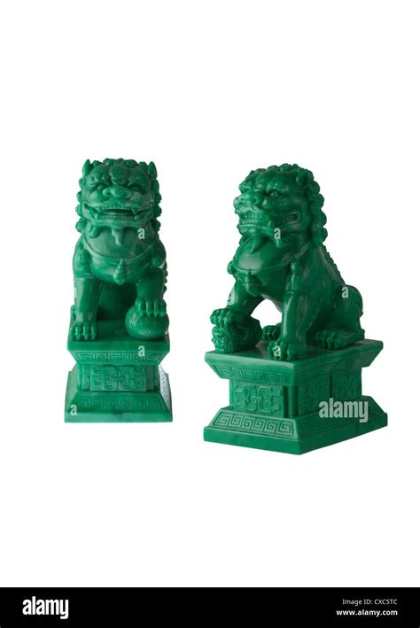 Chinese fu-dog statues Stock Photo - Alamy