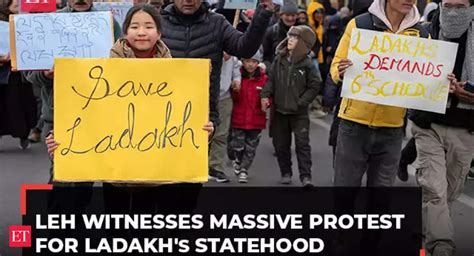 We Demand Statehood Ladakh Shuts Down Amid Protests For Statehood