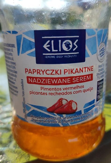 Papryczki Pikantne Nadziewane Serem Elios Kalorie Kj I Warto Ci