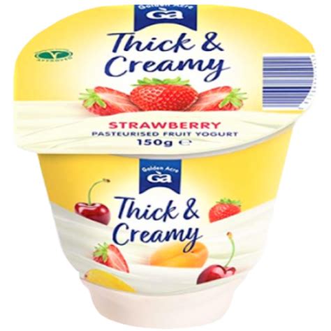 Golden Acre Thick And Creamy Pasteurised Fruit Yoghurt Strawberry 150g