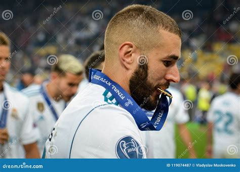 Kyiv Ukraine May 26 2018 Karim Karim Benzema With A Gold Me