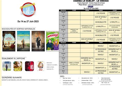 Agenda Cinéma Le Hublot Le Croisic