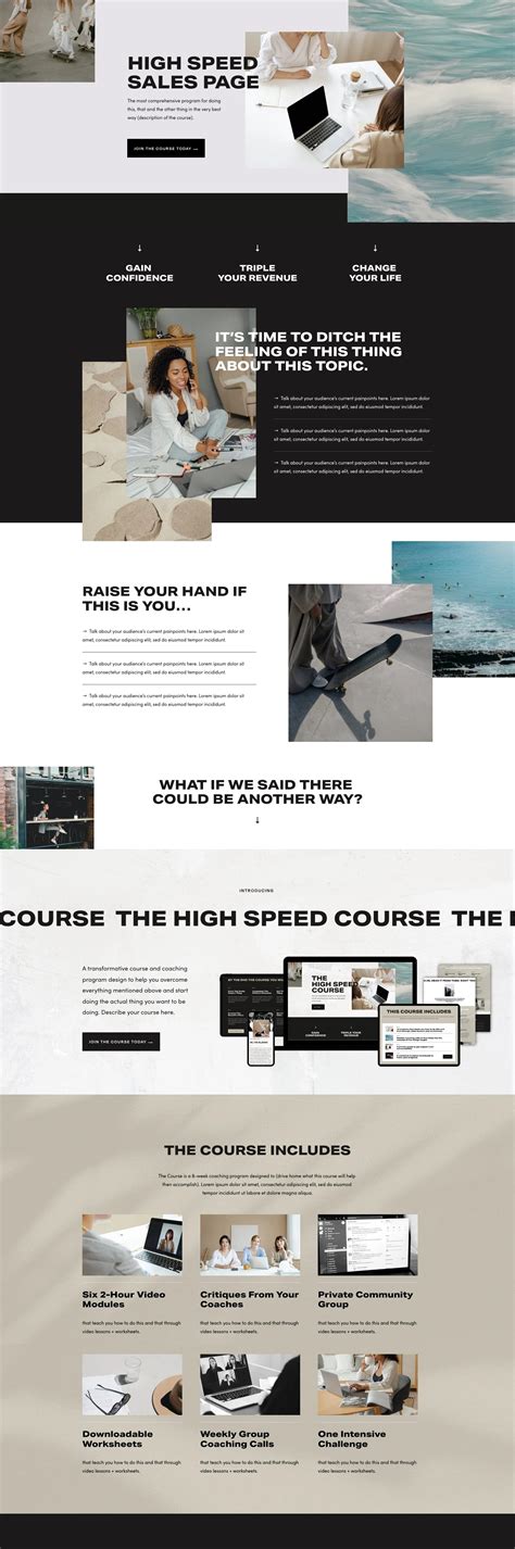 Sales Page Template | Squarespace Add-on Page by GoLive