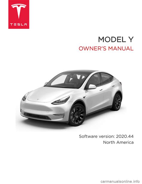 Tesla Model Y 2020 Owner´s Manual 232 Pages