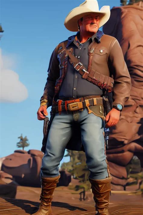 John Wayne American Cowboy Fortnite Character Stable Diffusion