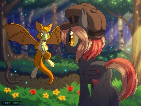 Safe Artist Rangelost Oc Oc Moonflower Bat Pony Pony