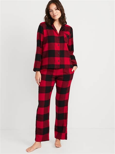 Printed Flannel Pajama Set Old Navy