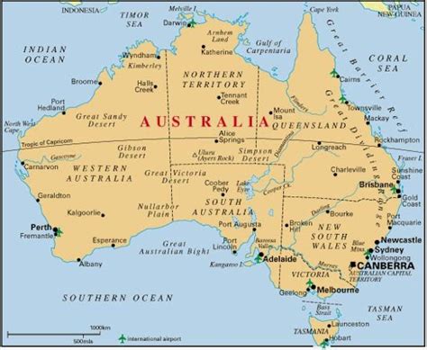 Map Of Australia With Cities Free Printable Maps