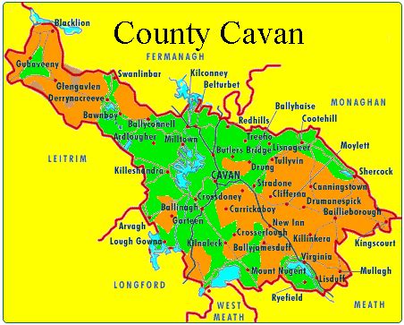 Map Of Co Cavan Ireland - System Map