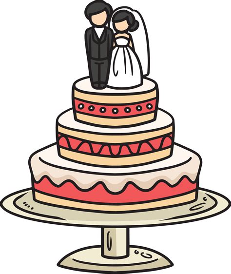 Wedding Cake Cartoon Colored Clipart Illustration 21516349 Vector Art