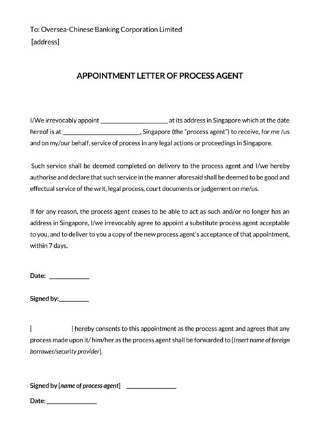 Sample Agent Appointment Letters Free Templates