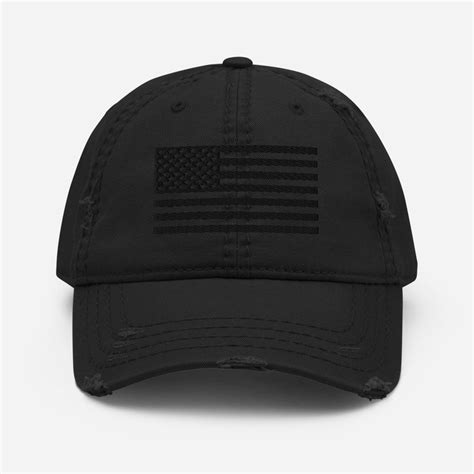 Blackout American Flag Hat Black American Flag Baseball Cap American