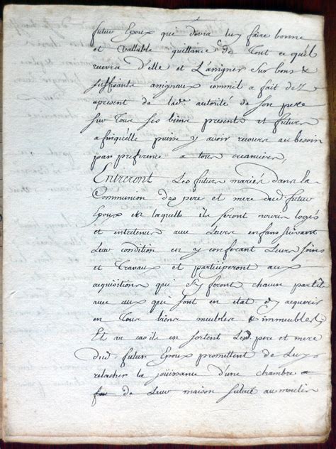 Brainans Notre Histoire 1747 11 20 Contrat De Mariage Pierre Gaspard