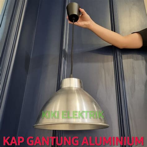 Jual Kap Lampu Gantung 38 Cm Silver Aluminium VHP Fitting Jerman E27