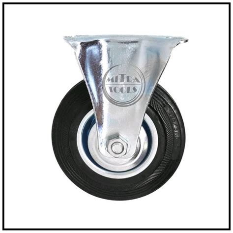 Roda Karet 4 Inch Mati Roda Troli Etalase Gerobak Trolley Caster 4