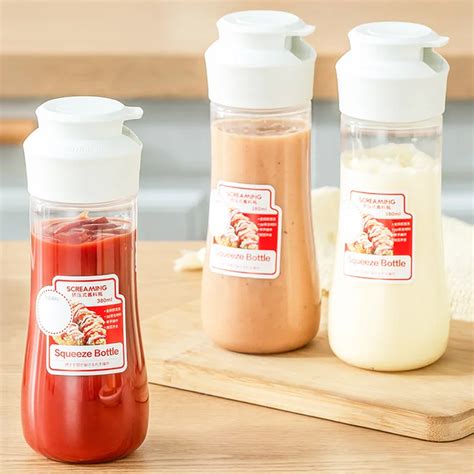 Ketchup Squeeze Bottles Soy Sauce Container Condiment Sealed Dispensing