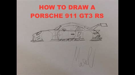 How To Draw A Porsche 911 GT3 RS YouTube