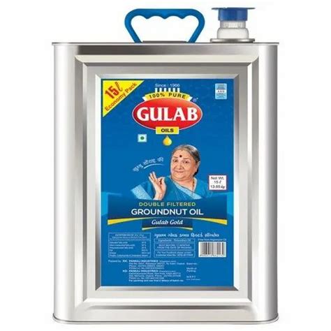 Gulab Refined Sunflower Oil L Tin Packaging Size Off