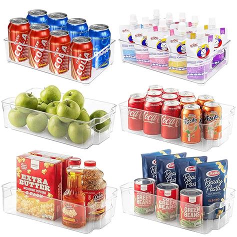 Buy Set Of Clear Plastic Storage Bins Perfect Pantry Organization