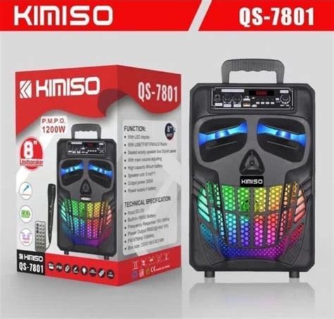 SPEAKER WIRELESS BLUETOOTH PORTABLE 8 8 INCH KIMISO QS 7801 PLUS MIC