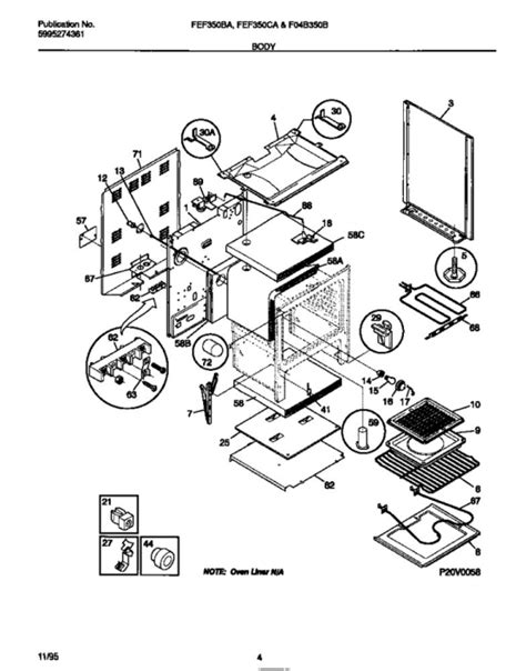 Frigidaire F04b350bdd Freestanding Electric Range Parts And Accessories