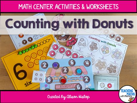 Counting With Donuts Number Sense Games And Worksheets Teaching Resources