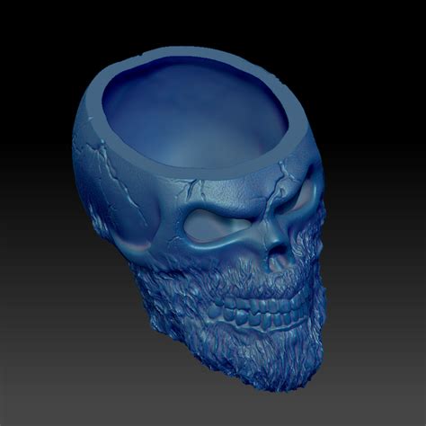 Beard Skull Hollow 3d Print Model 3d Model 3d Printable Cgtrader