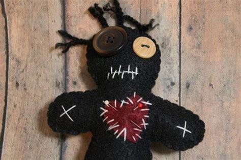 Voo Doo Doll Black Voodoo Doll Voodoo Plush Handmade Felt Etsy