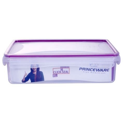 Princeware Click N Seal Rectangular Plastic Airtight Container L