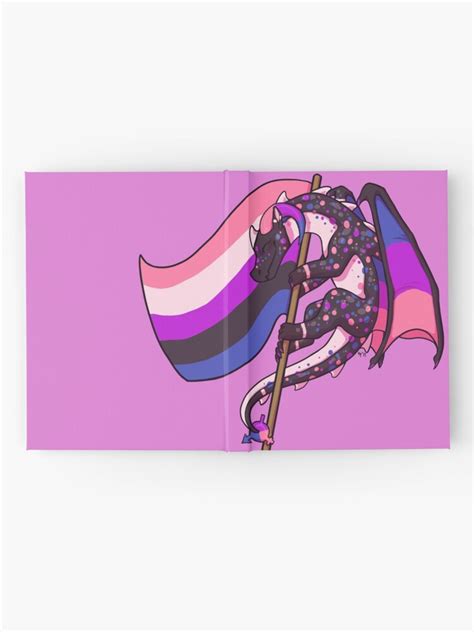 Genderfluid Pride Flag Dragon 3rd Edition Hardcover Journal By