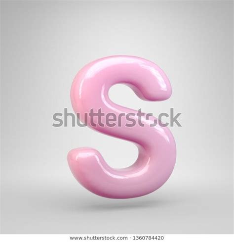 Bubble Gum Pink Letter S Uppercase Stock Illustration