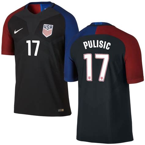 Christian Pulisic Us National Team Nike Away Authentic Jersey Black