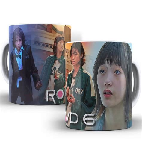 Caneca Round Squid Game Personagem Kang Sae Byeok Elo