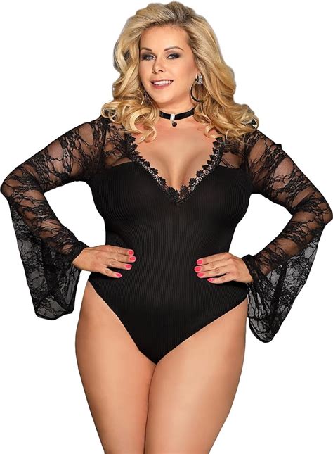 Lace Bodysuit Plus Size