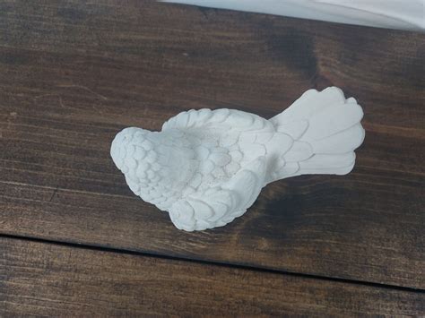 Dove Figure Italian Plaster Detailed Feathered Bird White Decor Ebay