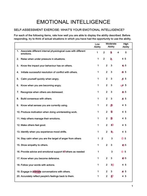 3 1 Emotional Intelligence Questionnaire Pdf