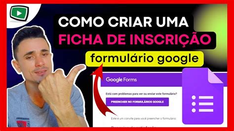 Como criar uma ficha de inscrição usando o formulário do GOOGLE