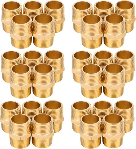 Amazon GUOFIS Brass Pipe Fitting 3 4 X3 4 NPT Male Hex Nipple