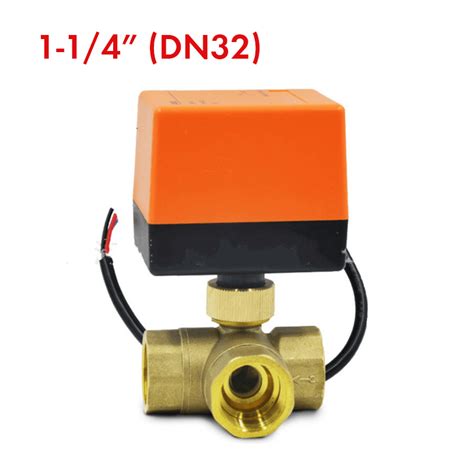 1 2 3 4 1 Motorized Electric Brass 3 Way Ball Valves Female 3 Wire