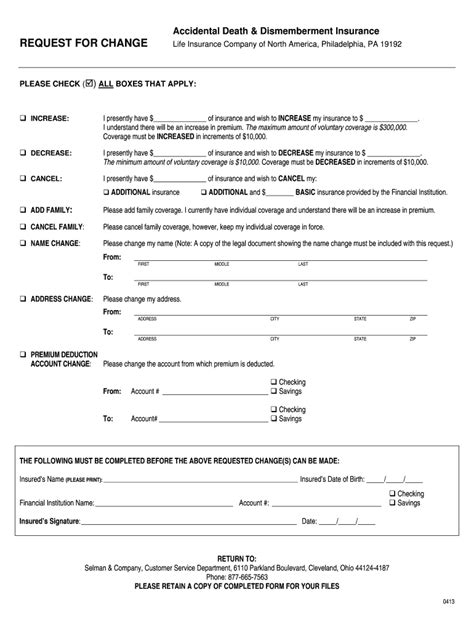 Fillable Online Cigna Request For Change Form Std Doc Fax Email