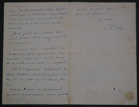 Alexandre Dumas Fils Lettre Autographe Sign E Adress E Son P Re