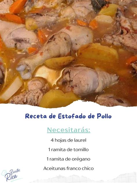 Receta De Estofado De Pollo Paso A Paso Recetas Rica