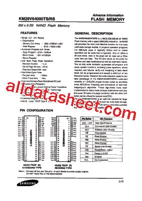 Km V Ts Datasheet Pdf Samsung Semiconductor